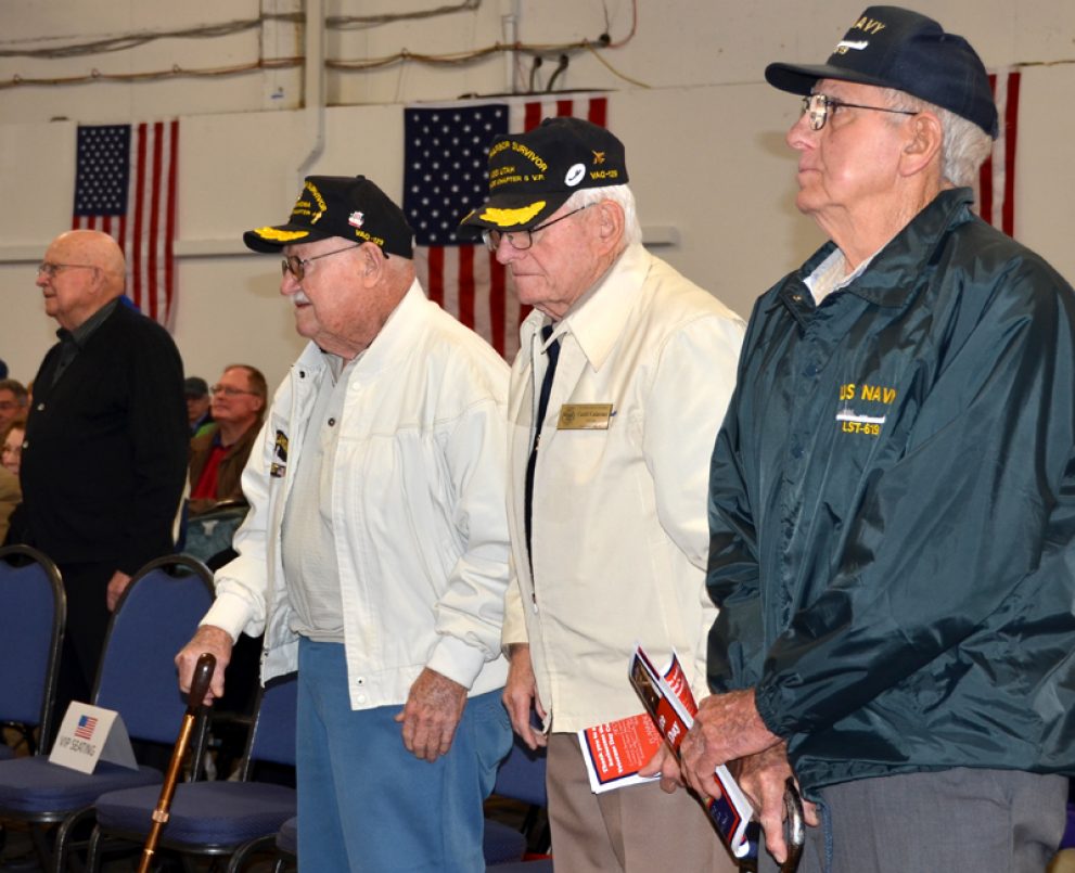 Veterans stand to be honored