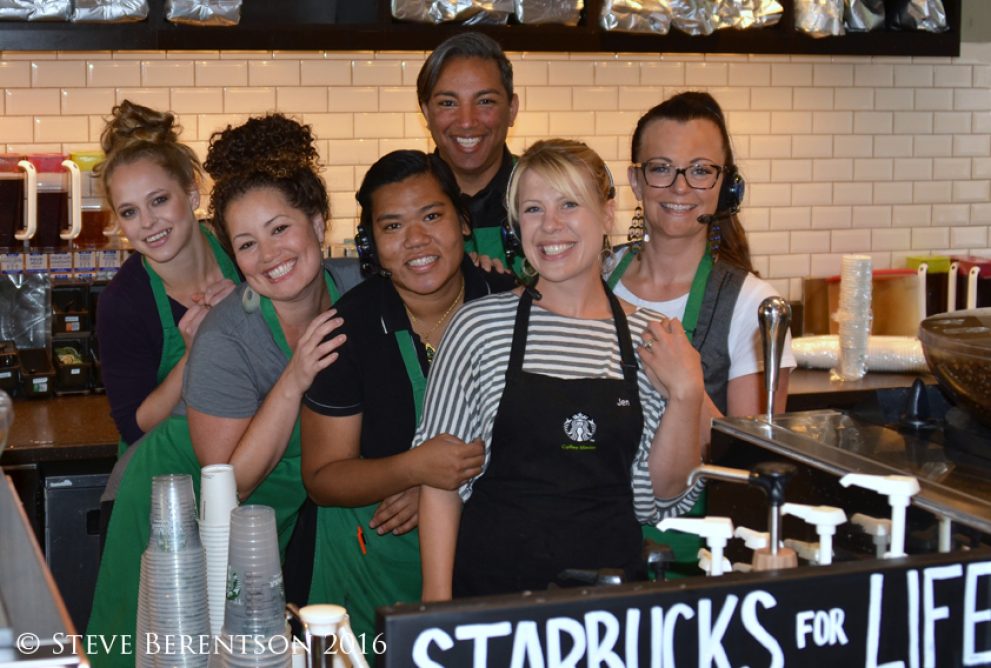 Jen takes Starbucks promotion