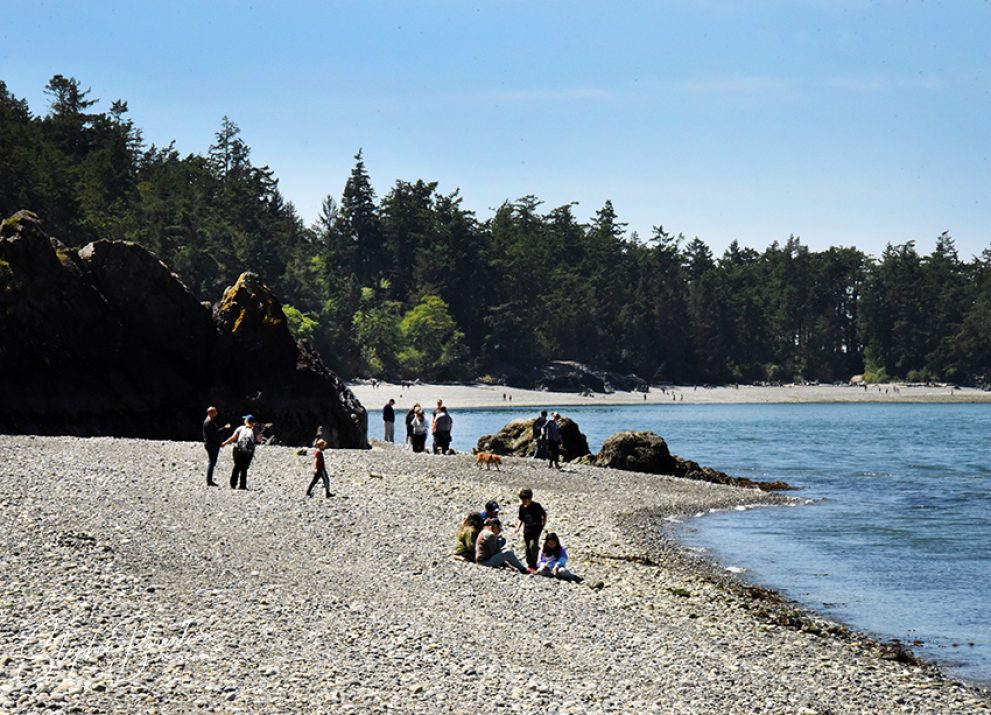 Crowds gather at Deception Pass