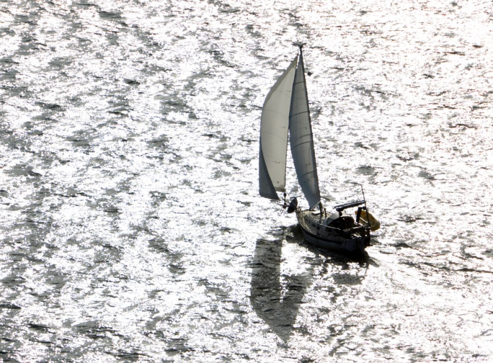 Solo sail on Fidalgo Bay